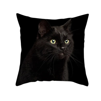 Decorbites™ Schwarze Katze Kissenbezüge - Süße Katzenliebhaber Kissenhülle