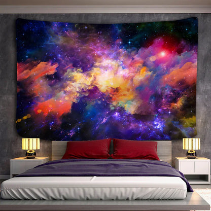 Decorbites™ Galaktisches psychedelisches Weltraum-Gobelin als Wandbehang für hochwertige Boho-Dekoration