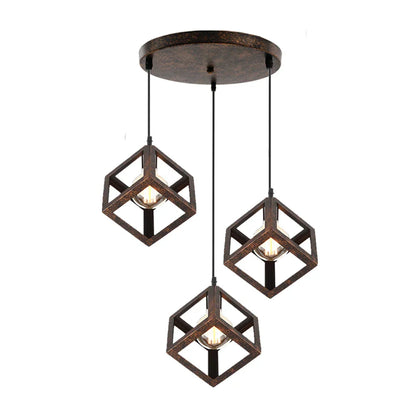 Decorbites™ Geometrische Würfel-Pendantleuchten-Trio mit Metall-Schirmen Quadratische Deckenlampen