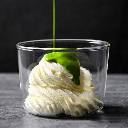 Decorbites™ Glas-Dessert-Cup-Set, 250 ml hitzebeständiges Milchtee-Pudding-Wasserfläschchen