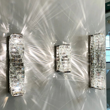 DecorBites™ Crystal Glass Wall Sconce Lamp for Modern Light Luxury Home Decor
