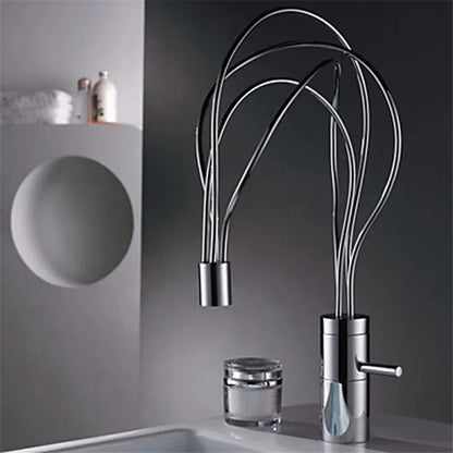 Decorbites™ LED-Wasserfall-Waschbeckenarmatur Chrom Einhebelmischer
