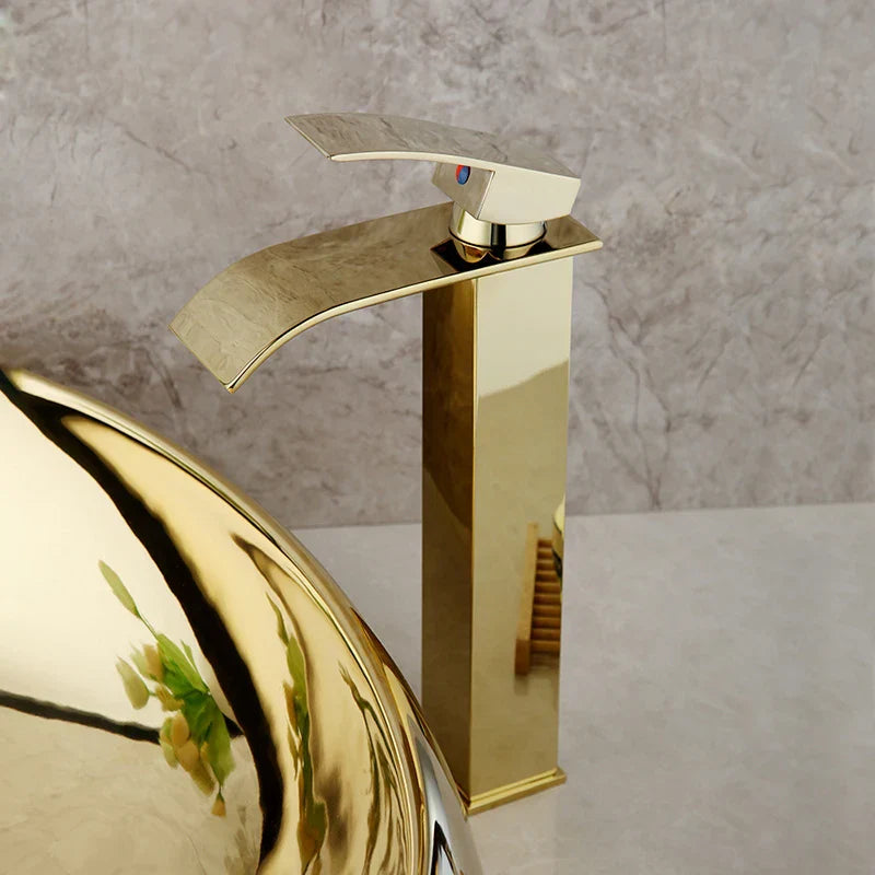 Gold Ceramic Basin Sink Set