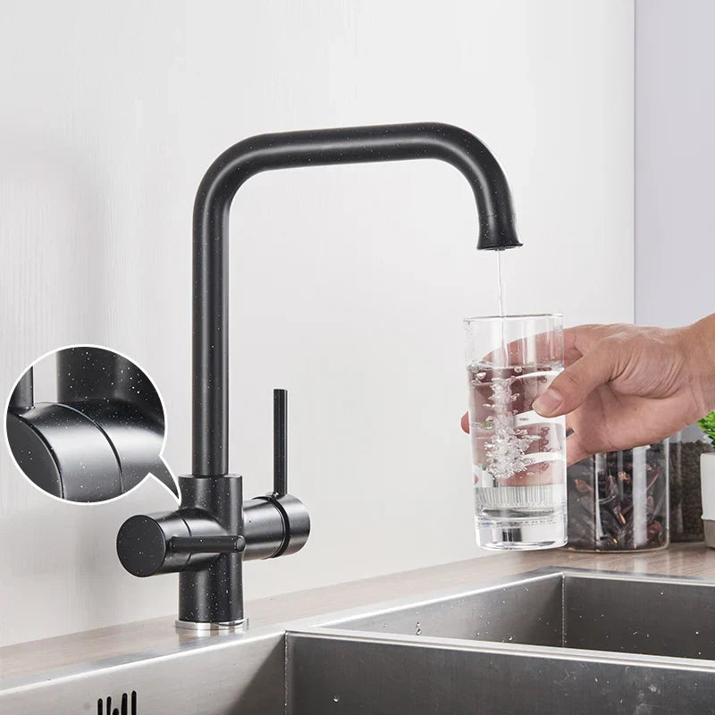 Decorbites™ Zweispundenduschfilterarmatur mit 360-Grad-Drehung für gereinigtes Küchenwasser