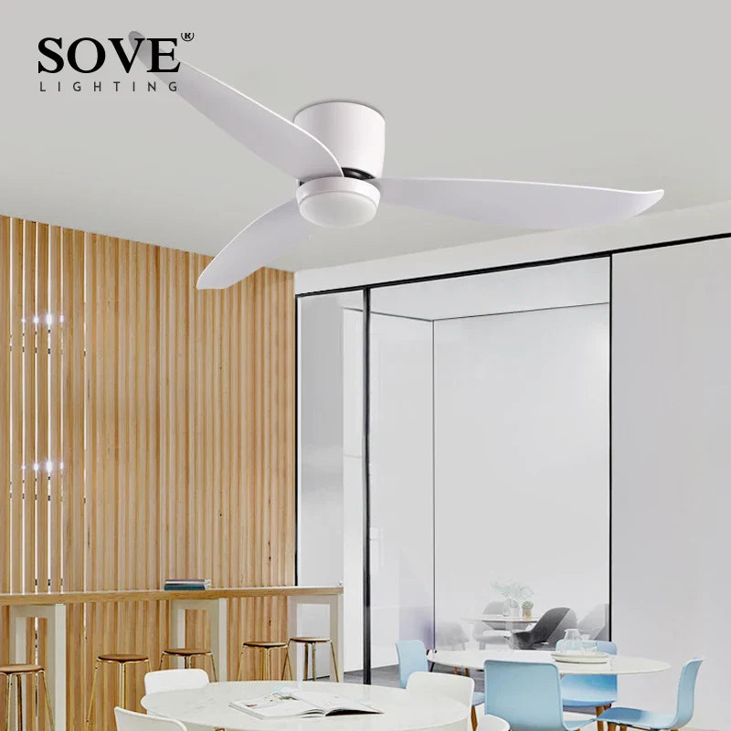 DecorBites™ LED Ceiling Fan with Remote Control, Modern Design, Bedroom Decor, 220V