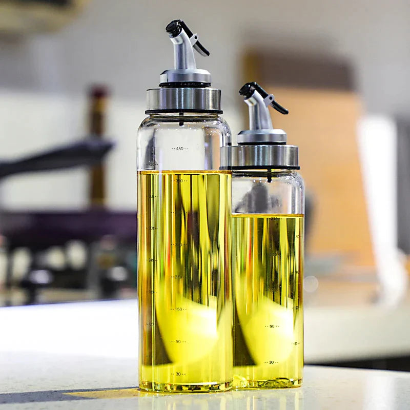DecorBites™ Glass Seasoning Dispenser Bottle for Oil and Vinegar Storage - Kitchen Accessories