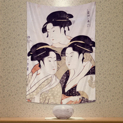 Decorbites™ Geisha Kanagawa-Druck Wandbehang für bohemian Heimdekoration & Yogamatte