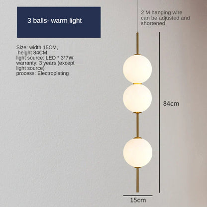 Decorbites™ Glasball-LED-Pendantlampen – Warme milchig-weiße Hängeleuchten