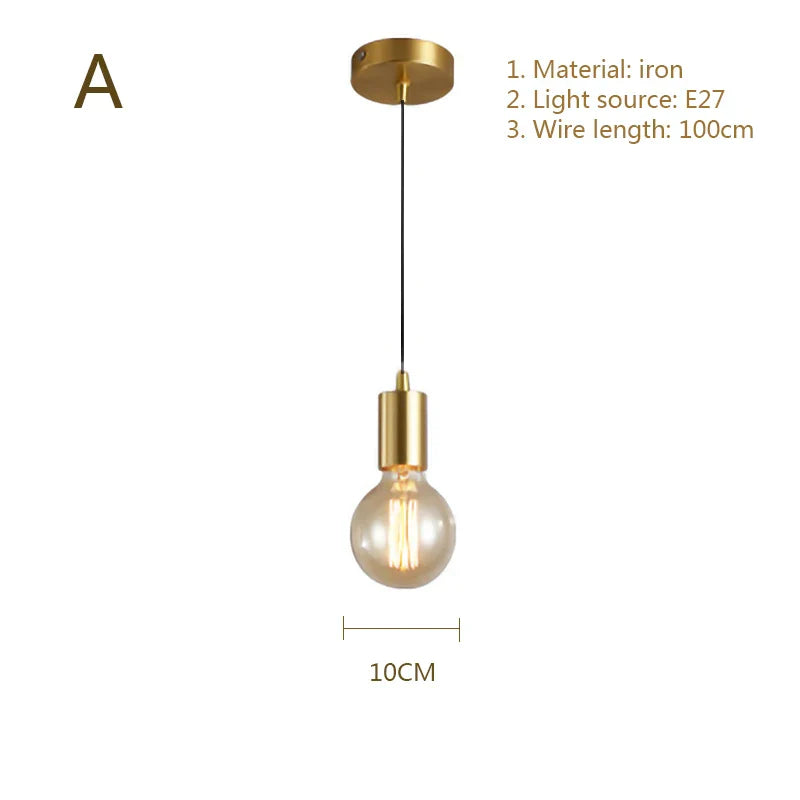 Decorbites™ Golden E27 LED-Kronleuchter für Schlafzimmer und Arbeitszimmer