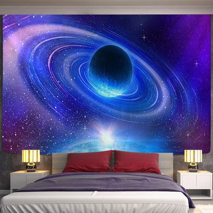 Decorbites™ Galaxy Himmel Blau Planet Gobelin Hippie Retro Heimdekoration Yogamatte