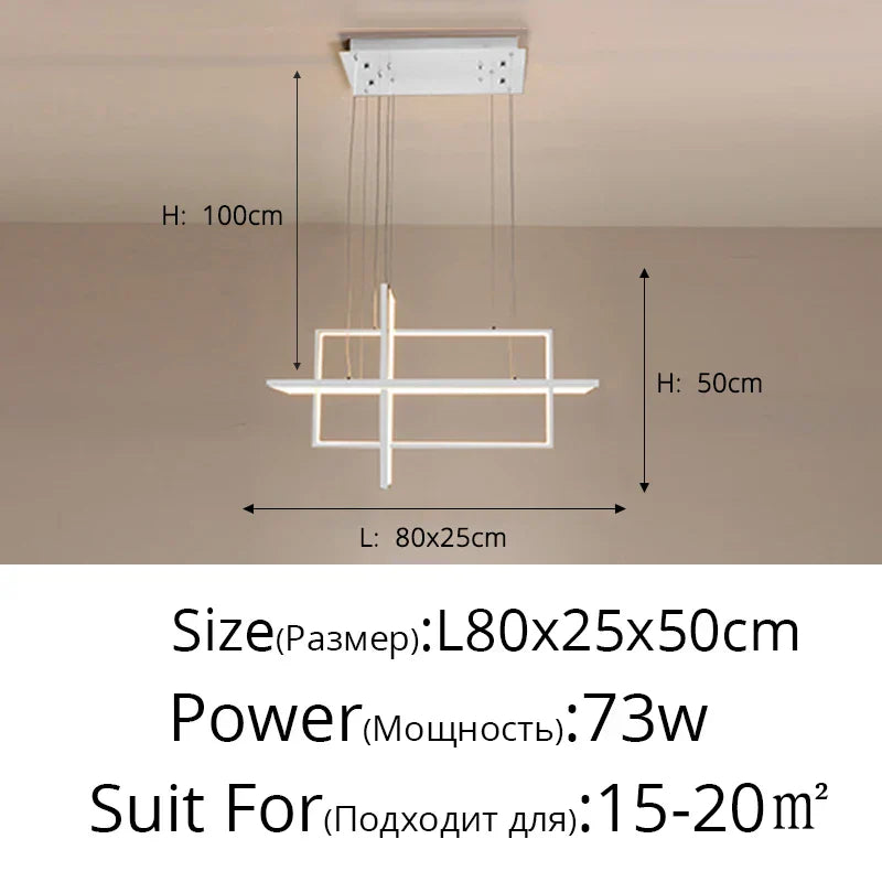 Decorbites™ Geometrische Aluminium-Hängeleuchte für Wohnzimmer Schlafzimmer Restaurant Küche – Moderne Kunstleuchte