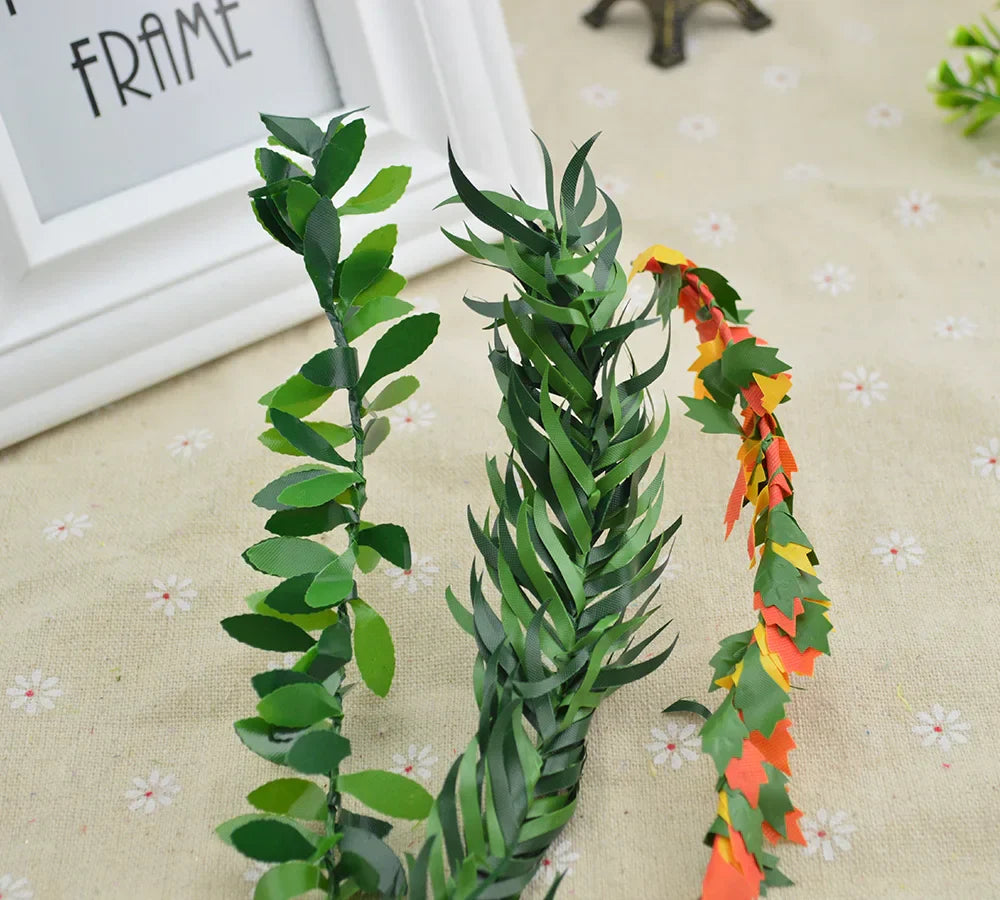 DecorBites™ Green Leaf Vine Wreath Garland for Wedding & Christmas Home Decor
