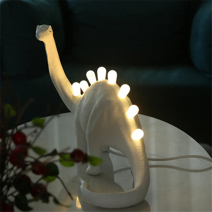 Decorbites™ Dino-LED-Schreibtischlampen – Jurassic-Schlafzimmer-Bronto T-Rex Harz-Dinosaurier-Heimdekoration-Beleuchtung