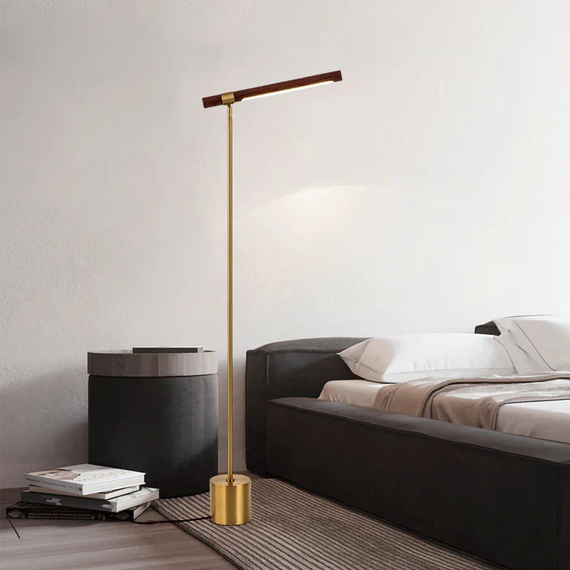 Decorbites™ Lineares Holz-LED-Stehlampe | Moderne Minimalistische Designer Vertikale Loft-Stehlampe