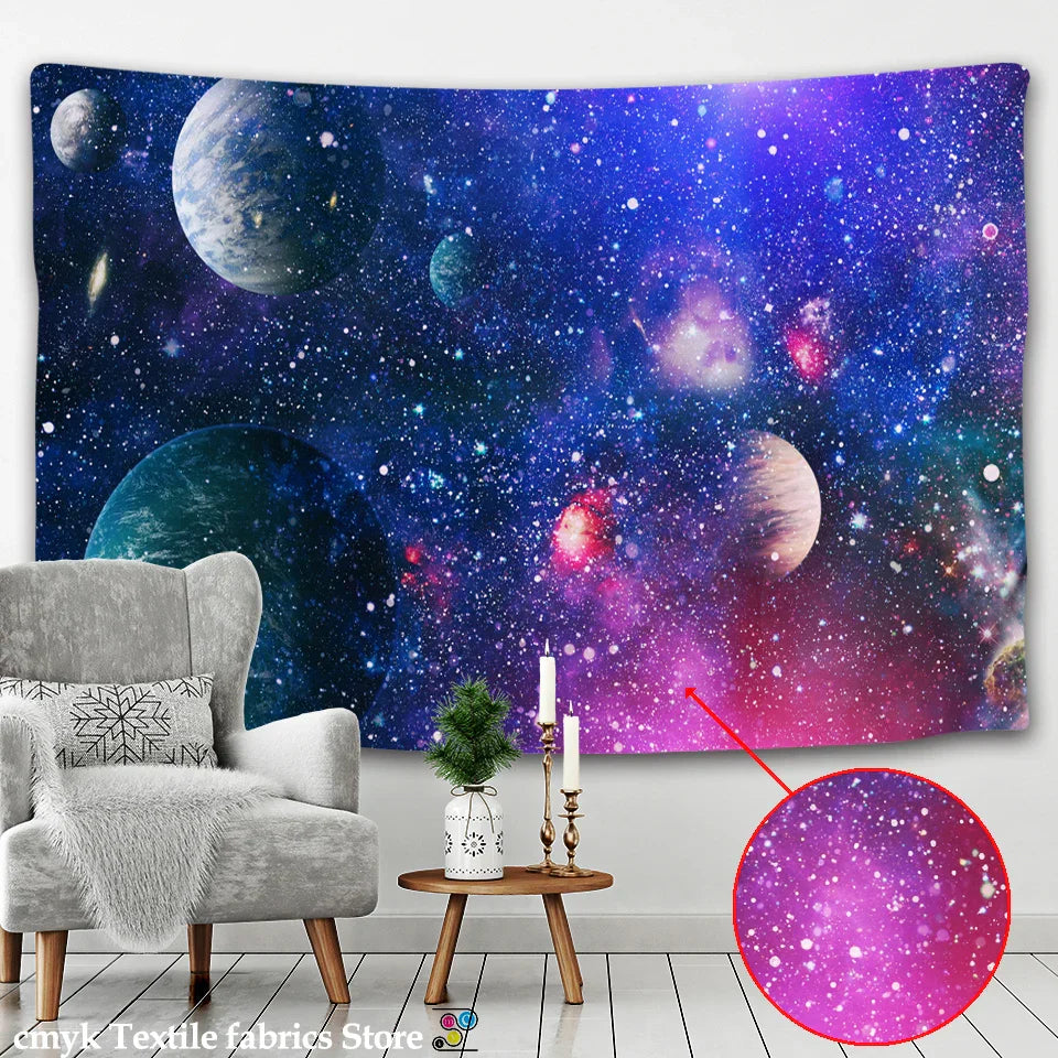 Decorbites™ Galaxy Tapisserie: Psychedelische Hippie-Heimdekoration & Wandbehänge