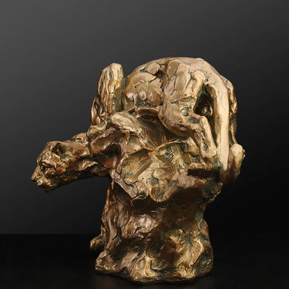 Decorbites™ Goldener Leopard Harz-Panther-Figur: Luxuriöse Dekoration für Zuhause und Büro & Geschenk