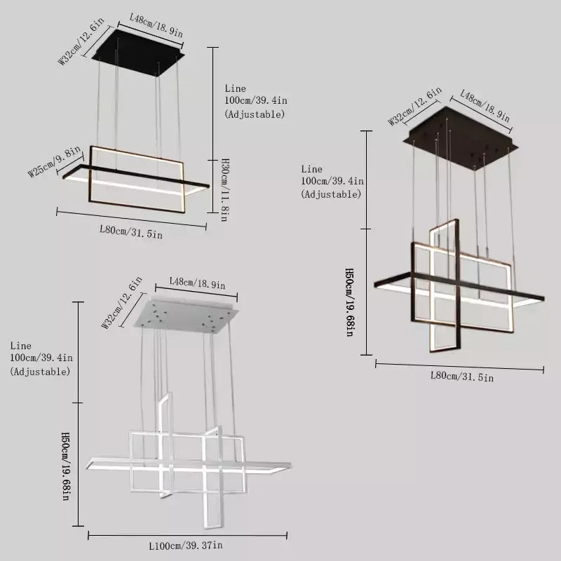DecorBites™ Geometric Aluminum Pendant Lights for Living Bedroom Restaurant Dining Kitchen Home Décor