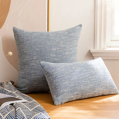 Decorbites™ Leinen-Kissenbezüge Set aus 2 - Einfarbiges Landhaus-Dekor-Hülle