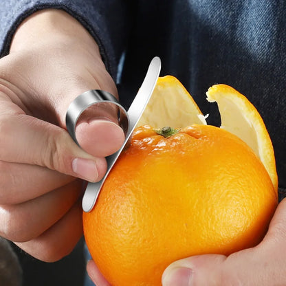 Decorbites™ Zitrus-Schäler: Edelstahl-Finger-Typ Orangenschäler Zitronenschäler Entferner Schneidwerkzeug Küchengerät