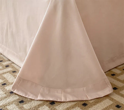 DecorBites™ French Princess 1000TC Cotton Bedding Set with Flowers Embroidery and Ruffles