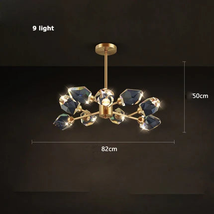Decorbites™ Kristall-Kupfer-Runder Kronleuchter: Elegante LED-Hängeleuchte für das Esszimmer