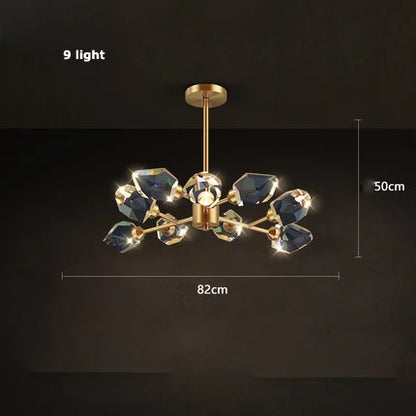 Decorbites™ Kristall-Kupfer-Runder Kronleuchter: Elegante LED-Hängeleuchte für das Esszimmer