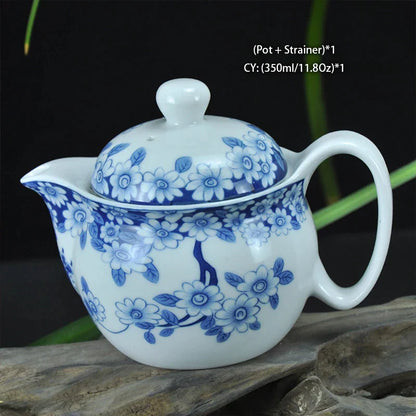 Decorbites™ Drachen-Teekanne-Teeset, Porzellan-Kung-Fu-Teegerät für Pu-Erh-Oolong-Zeremonie