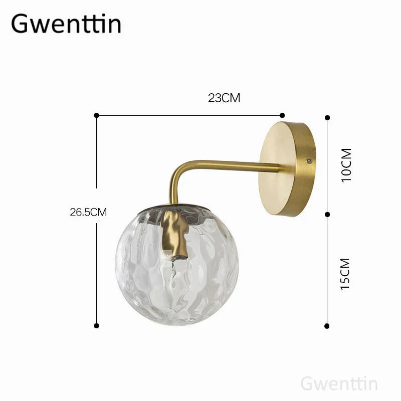 Decorbites™ Gold-Glas-Kugellampen Wandlampe | Nordische Spiegel-Wandleuchte Innenbeleuchtung