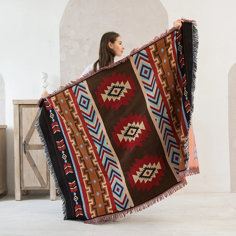 Decorbites™ Geometrische Baumwollgestrickte Sofadecke & Wandteppich