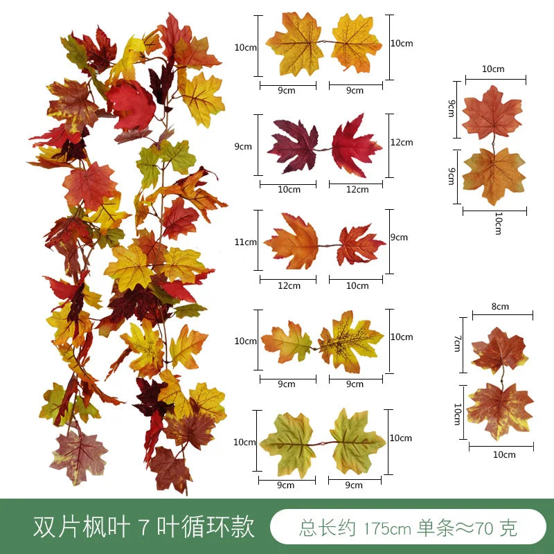 DecorBites™ Harvest Home Décor: Pumpkin, Pine Cone, Maple Leaf, Vine Hanging Decoration