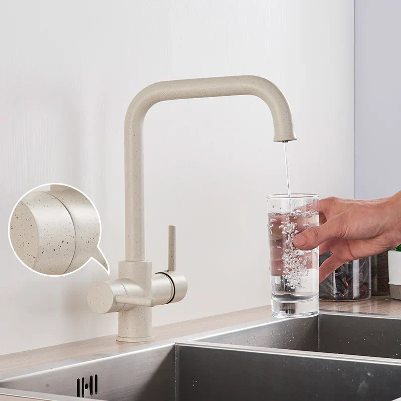 Decorbites™ Zweispundenduschfilterarmatur mit 360-Grad-Drehung für gereinigtes Küchenwasser