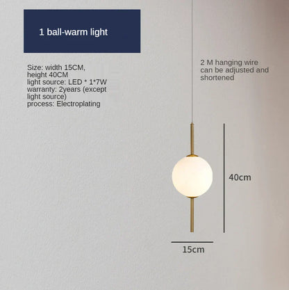 Decorbites™ Glasball-LED-Pendantlampen – Warme milchig-weiße Hängeleuchten