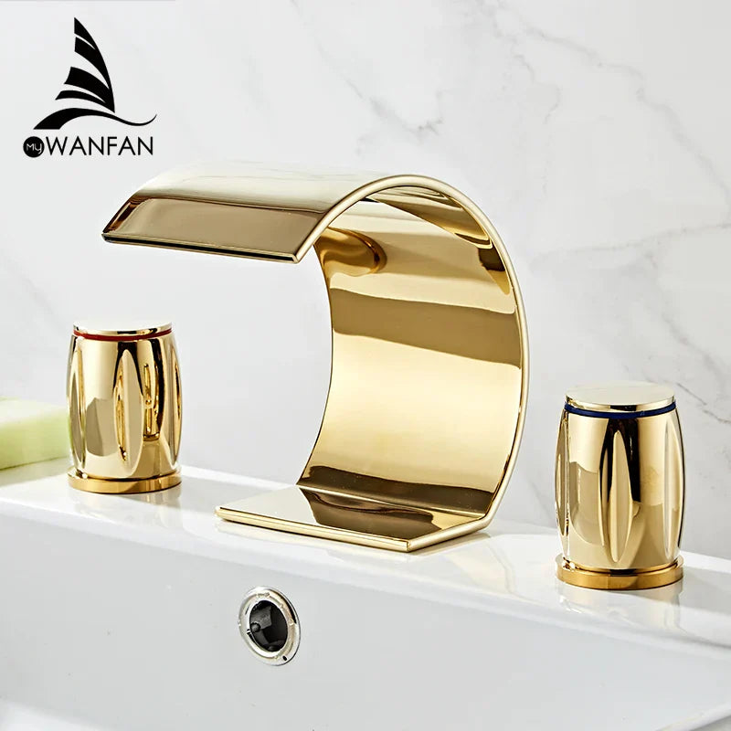 Gold Double Handle Faucet