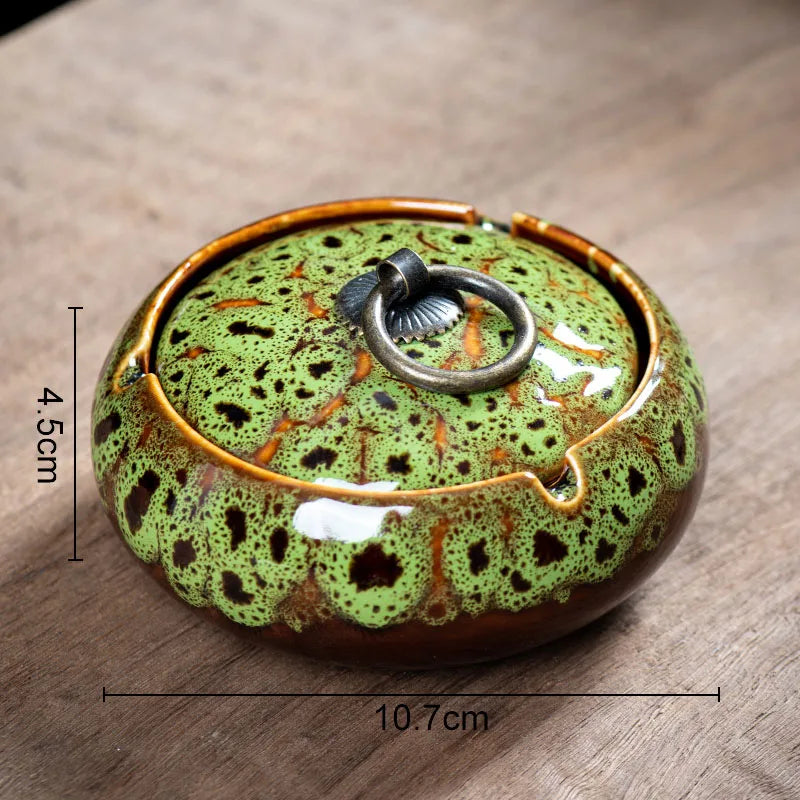 Porcelain Round Ashtray Decor