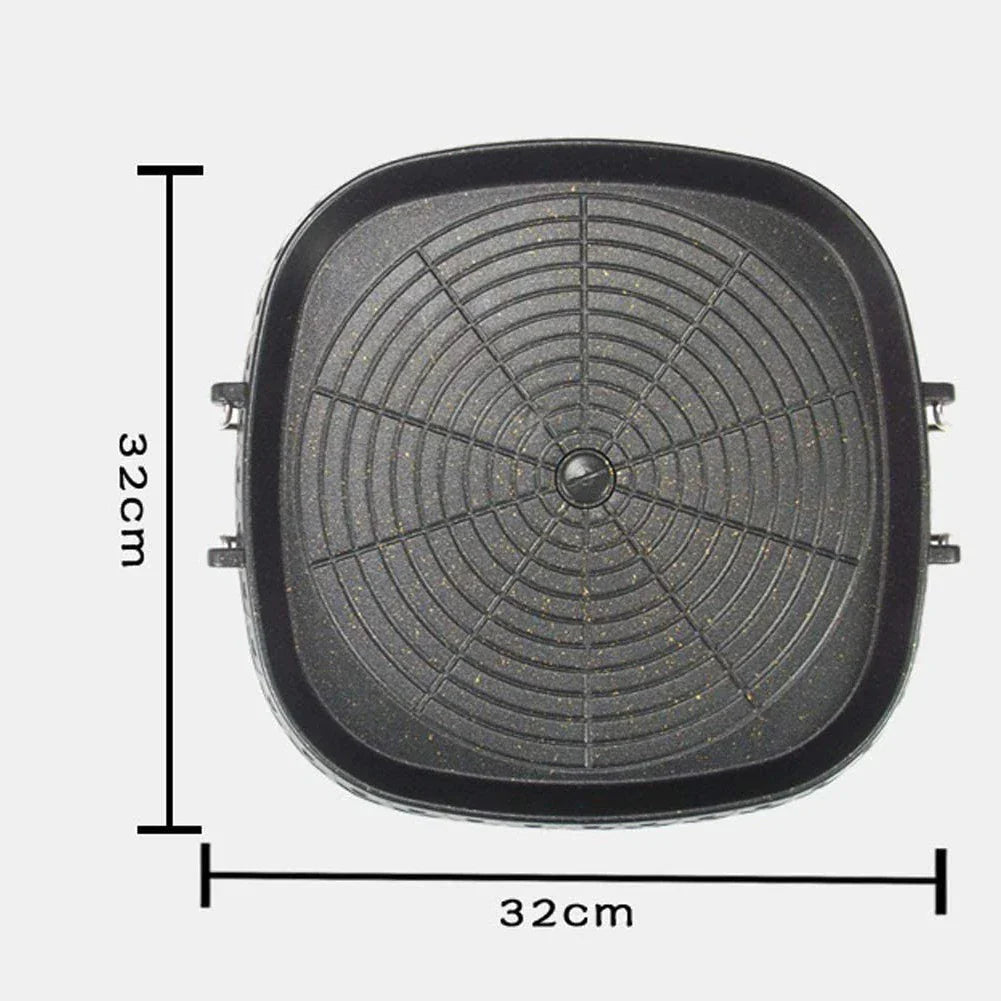 Decorbites™ Zweilagiges Antihaft-Koreanisches-BBQ-Grillpfanne - Innen- und Außengrillen