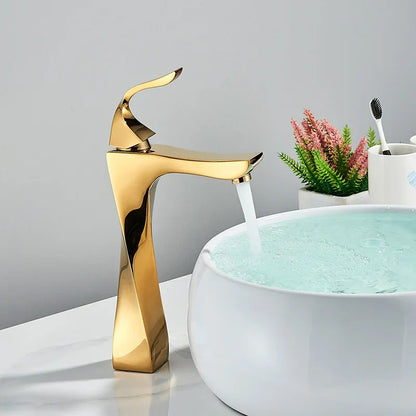 Decorbites™ Schwarz-Bronzene Badezimmer-Waschbeckenarmatur, Einhebel-Waschbeckenmischbatterie