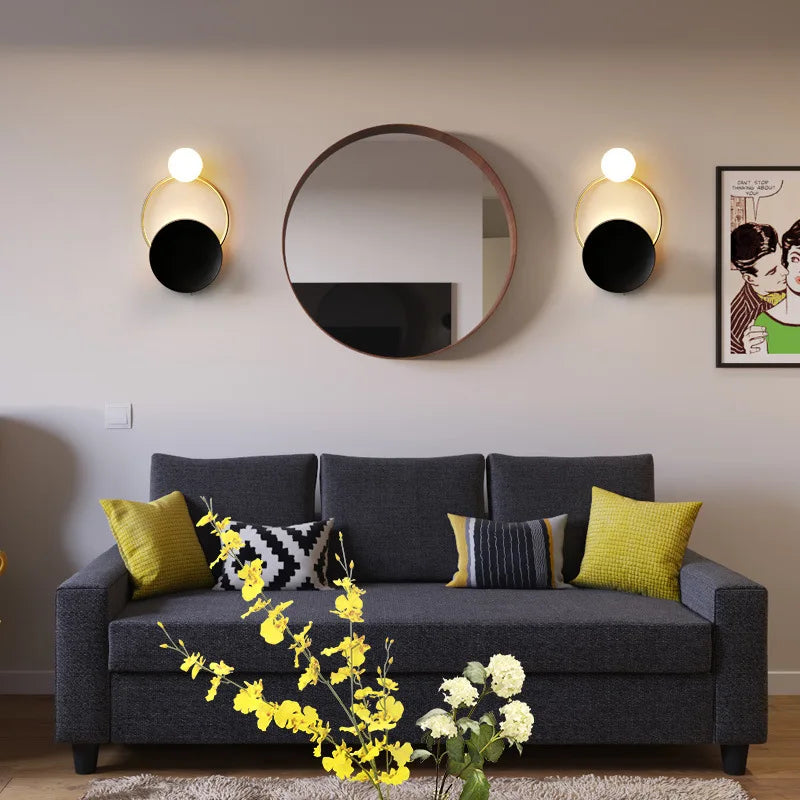 Decorbites™ Goldener Ring-Wandleuchte: Nordische Schlafzimmer-Beleuchtung für modernes Wohnzimmer-Dekor