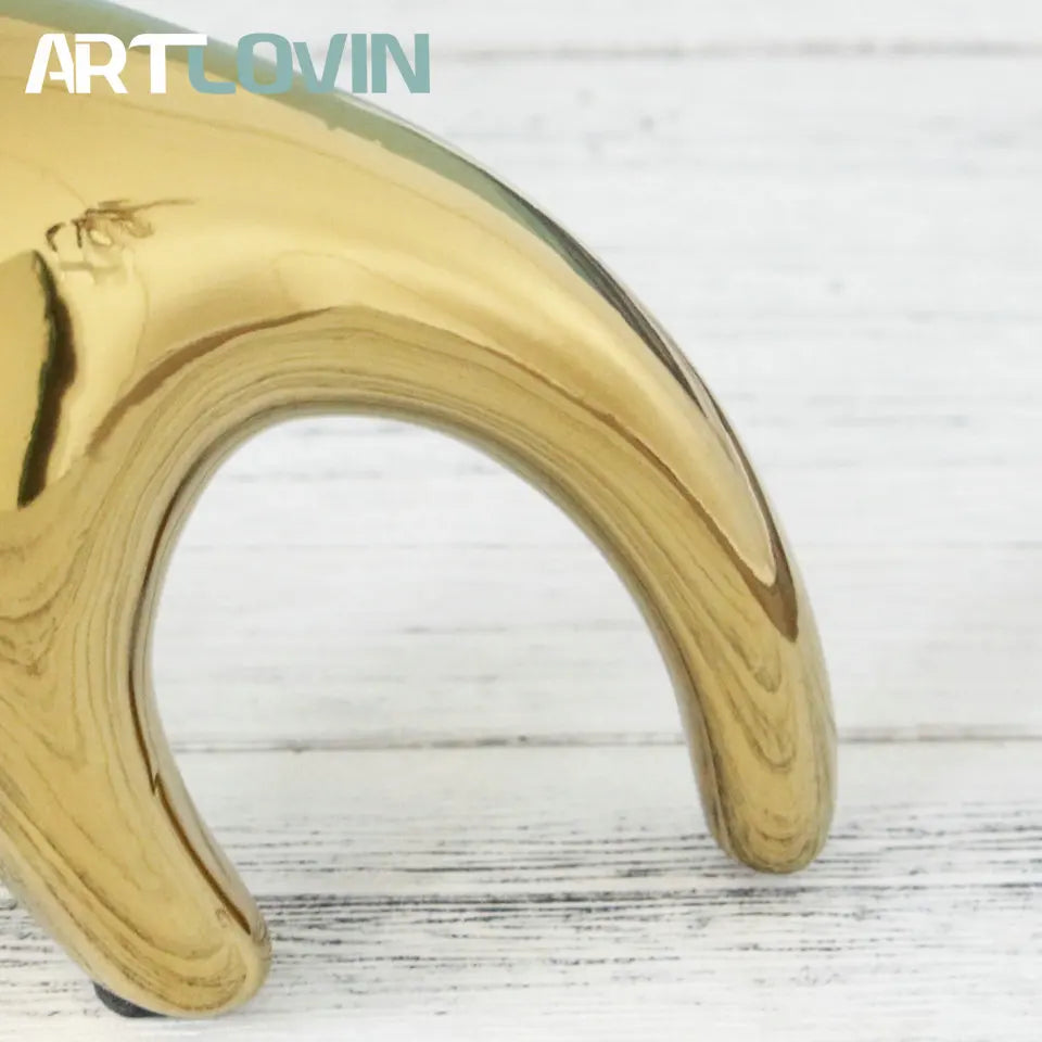 Gold Camel Ceramic Figurines