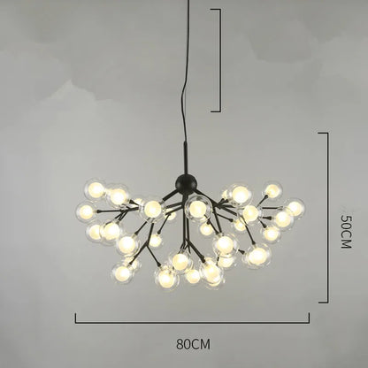 Decorbites™ Heracleum Firefly Glas-Kugelleuchter: Goldener Luxusbeleuchtung für Esszimmer, Küche und Treppenhaus