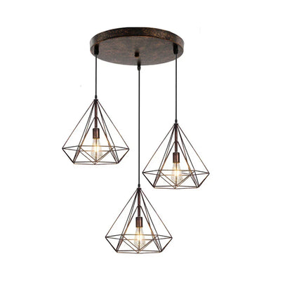Decorbites™ Industrielle LED-Hängeleuchte Vintage Loft Käfig Pendellampe für die Einrichtung zu Hause