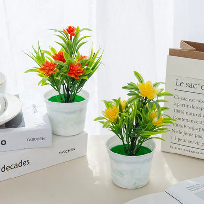 Decorbites™ Künstliche Blumen Bonsai Vase Mini Topf Heimdekoration Hochzeit DIY Blumentopf