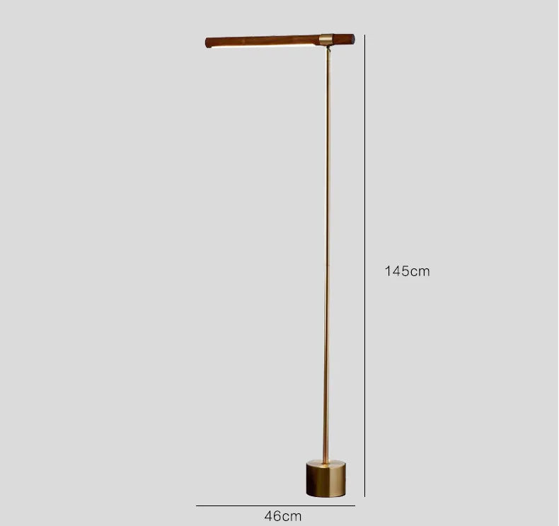 Decorbites™ Lineares Holz-LED-Stehlampe | Moderne Minimalistische Designer Vertikale Loft-Stehlampe