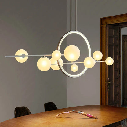 DecorBites™ Glass Ball LED Chandelier for Home Decor and Interior Lighting