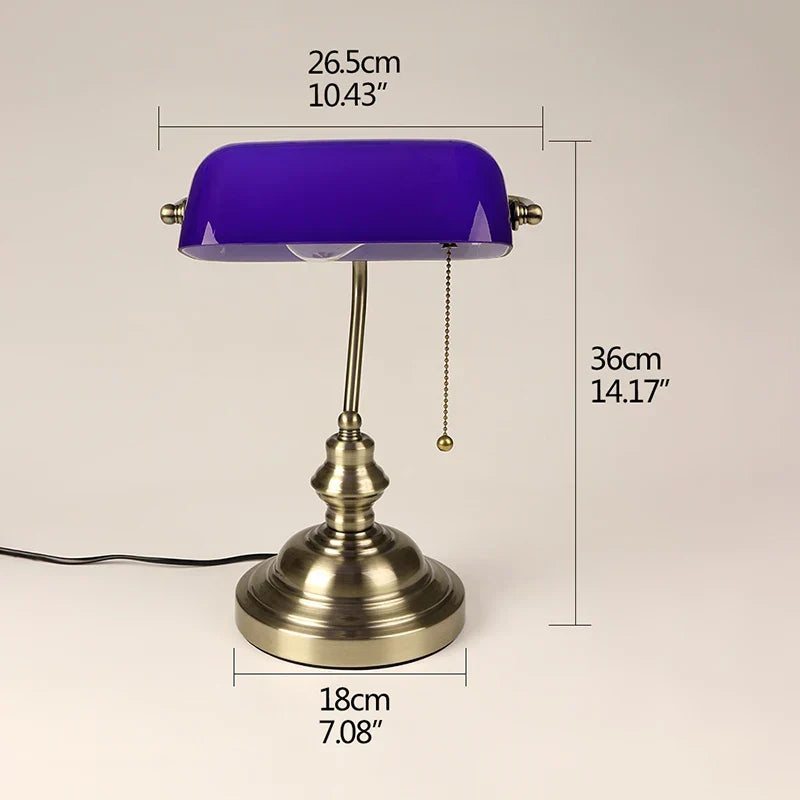 Decorbites™ Glas-Bankier-Lampenschirm – Elegante Lampenschutzabdeckung in Grün/Blau/Bernstein/Weiß