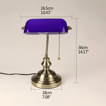 Decorbites™ Glas-Bankier-Lampenschirm – Elegante Lampenschutzabdeckung in Grün/Blau/Bernstein/Weiß