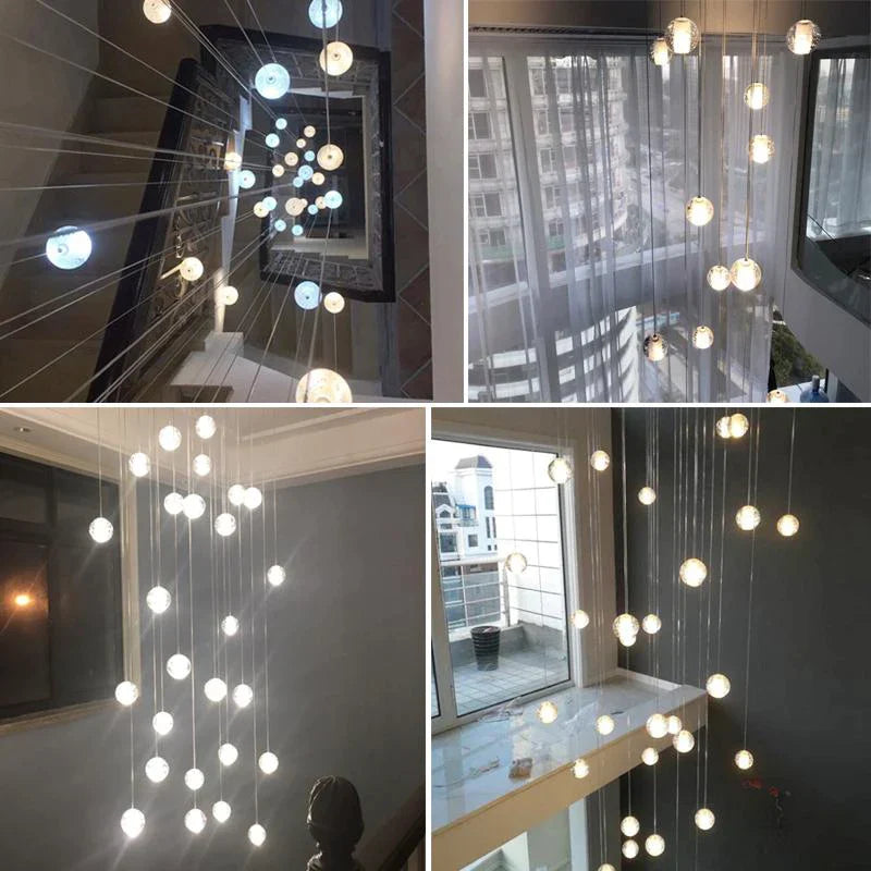 Decorbites™ Kristall-LED-Kronleuchter: Moderne Luxus-Pendantleuchten für Treppenhaus, Schlafzimmer und Wohnzimmer