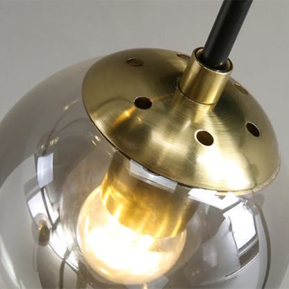 Decorbites™ Schwarz & Gold LED Runder Ball-Lüster - Elegante Beleuchtung für Zuhause