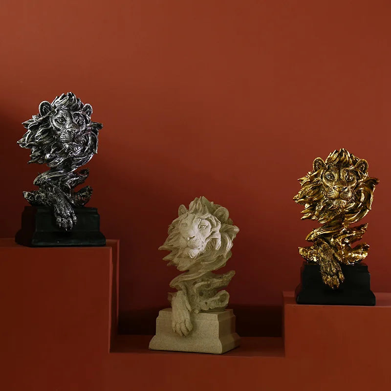 Decorbites™ Löwenharz-Skulptur Figur - Abstrakte nordische Wohnraumausstattung