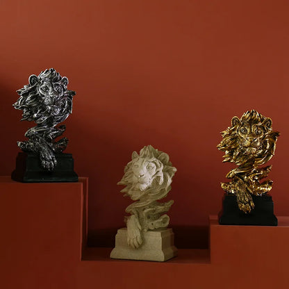 Decorbites™ Löwenharz-Skulptur Figur - Abstrakte nordische Wohnraumausstattung