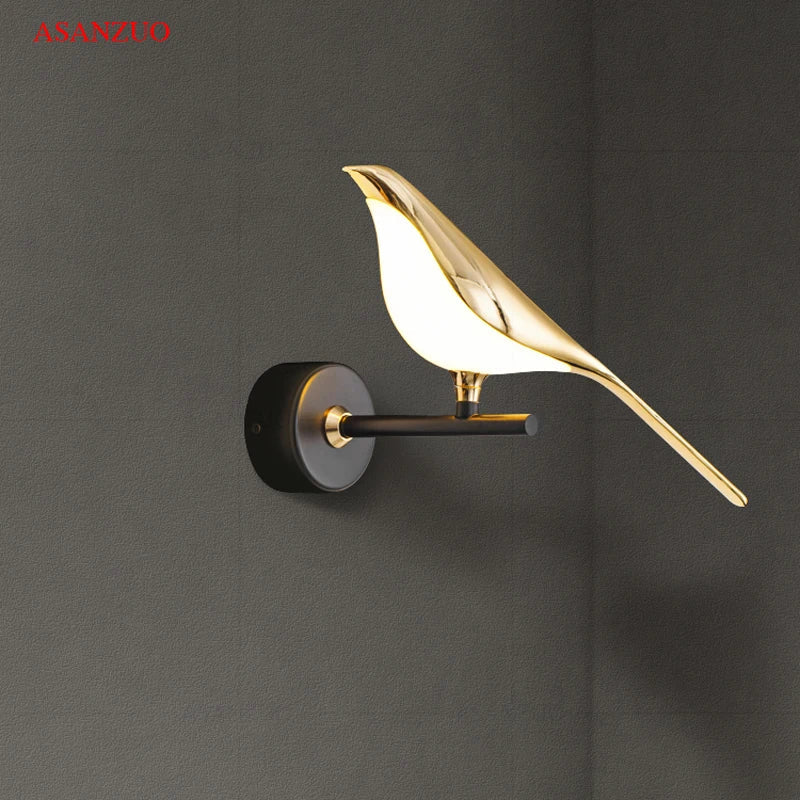 Decorbites™ Golden Bird LED Wandlampe: Modernes Design für Flur, Treppenhaus, Wohnzimmer, Schlafzimmer-Dekoration
